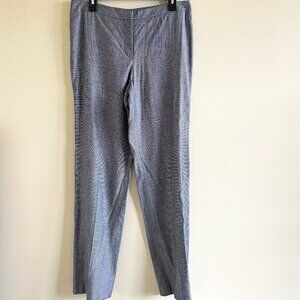 BOSS HUGO BOSS TENINA STRAIGHT LEGD RESS PANTS PRINTED VIRGIN WOOL‎ WOMENS SZ 10